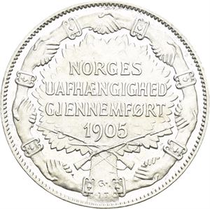 2 kroner 1907, med geværer