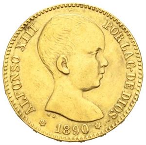 Alfonso XIII, 20 pesetas 1890