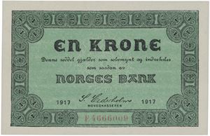 1 krone 1917. F.4666009.