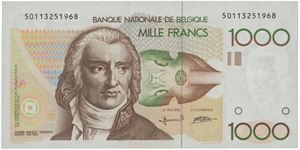 1000 francs ND (1992-96). No. 50113251968.