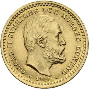 Oskar II, 5 kronor 1901