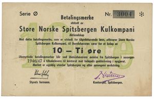 10 øre 1946/47. Serie Ø. Nr. 3004