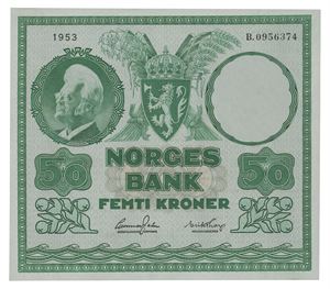 50 kroner 1953. B.0956374