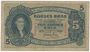 5 kroner 1940 T