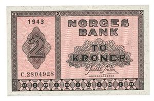 2 kroner 1943. C2804928.