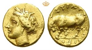 SICILY, Syracuse. 317-289 BC. AV 1/6 stater (1,39 g).