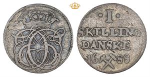 1 skilling 1688. S.36