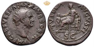 Vespasian. AD 69-79. Æ dupondius (14,49 g).