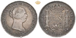 Isabella II, 20 reales 1852. Sevilla