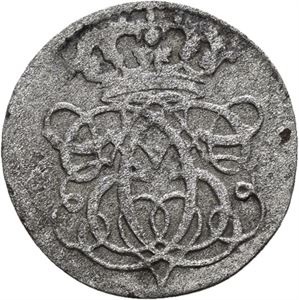 CHRISTIAN V 1670-1699. KONGSBERG. 1 skilling 1695. S.32