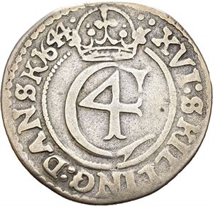 CHRISTIAN IV 1588-1648, CHRISTIANIA, 1 mark 1644. S.78