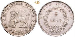 5 lire 1848 V