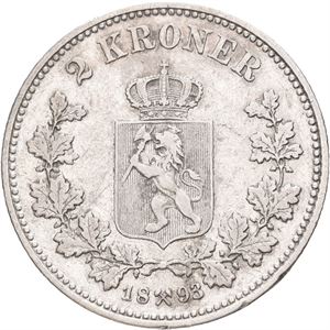 Oscar II, 2 kroner 1893