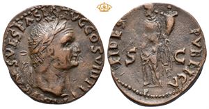 Vespasian. AD 69-79. Æ Celtic "dupondius" (Copper; 7,52 g).