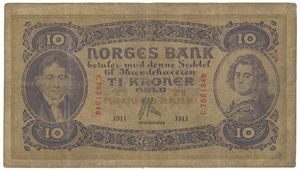 10 kroner 1911. C.7551349.