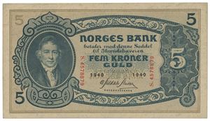 5 kroner 1940. S.4578879