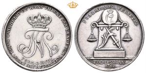 Christian VII. Kronprinsens bryllup 1790. Bauert. Sølv