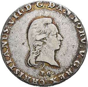 CHRISTIAN VII 1766-1808. 1/3 speciedaler 1803. S.2