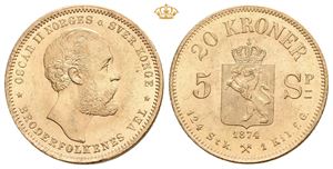 20 kroner/5 species 1874