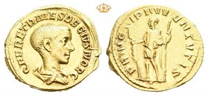 Herennius Etruscus. As Caesar, AD 249-251. AV aureus (4,79 g)