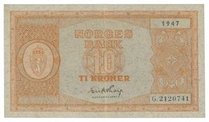 10 kroner 1947. G2120741