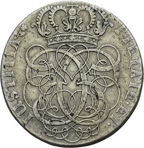 CHRISTIAN V 1670-1699. KONGSBERG. 4 mark 1695. S.18