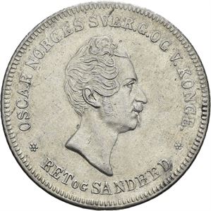 OSCAR I 1844-1859. KONGSBERG. 1/2 speciedaler 1846