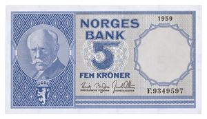 5 kroner 1959. F9349597