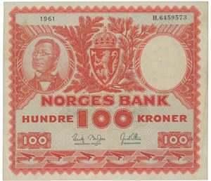 100 kroner 1961 H