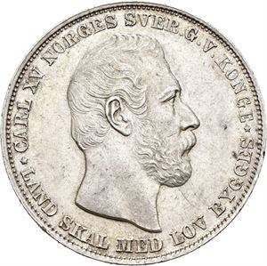 CARL XV 1859-1872, KONGSBERG. Speciedaler 1865