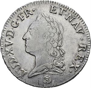 Ludvig XV, ecu 1773 Q