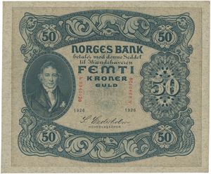 50 kroner 1926. A.8340129.