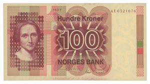 100 kroner 1977. AE0521676