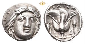 ISLANDS off CARIA, Rhodes. Rhodos. Circa 340-316 BC. AR didrachm (6,85 g