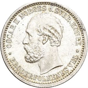 1 krone 1888. Kantskade/edge nick