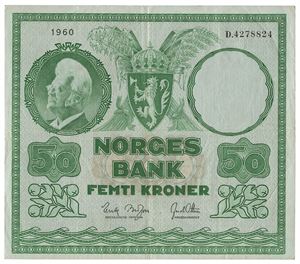50 kroner 1960. D4278824