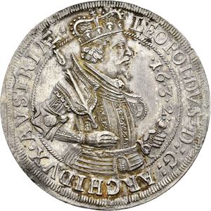 Erkehertug Leopold V, taler 1632, Hall