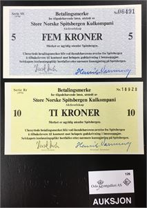 Lot 2 stk. 10 kroner 1976 og 5 kroner 1978