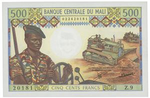500 francs ND (1973-84). No. Z.9 20181