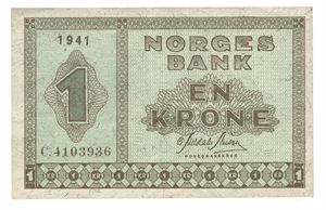 1 krone 1941. C4103936.