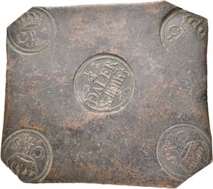 1/2 daler silvermynt 1710 (550 g). Avesta