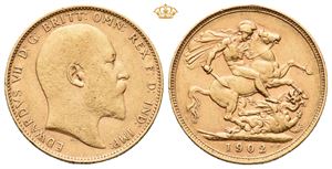 Australia. Edward VII, sovereign 1902 P. Små kantskader/minor edge nicks