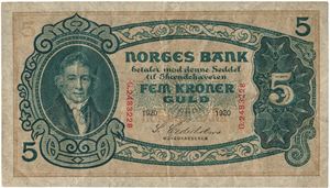 5 kroner 1920. G2483228