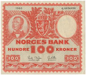 100 kroner 1960. G8856898