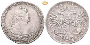Russia. Anna Ivanovna, rubel 1738. Red Mint