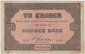 2 kroner 1918. 0055850