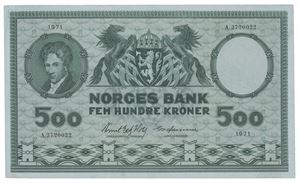 500 kroner 1971. A3720022