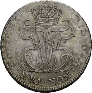 FREDERIK V 1746-1766. 24 skilling 1765. S.5