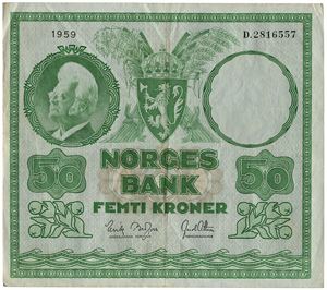 50 kroner 1959. D2816557