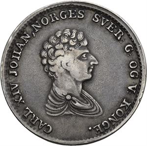 CARL XIV JOHAN 1818-1844. KONGSBERG. 1/2 speciedaler 1836